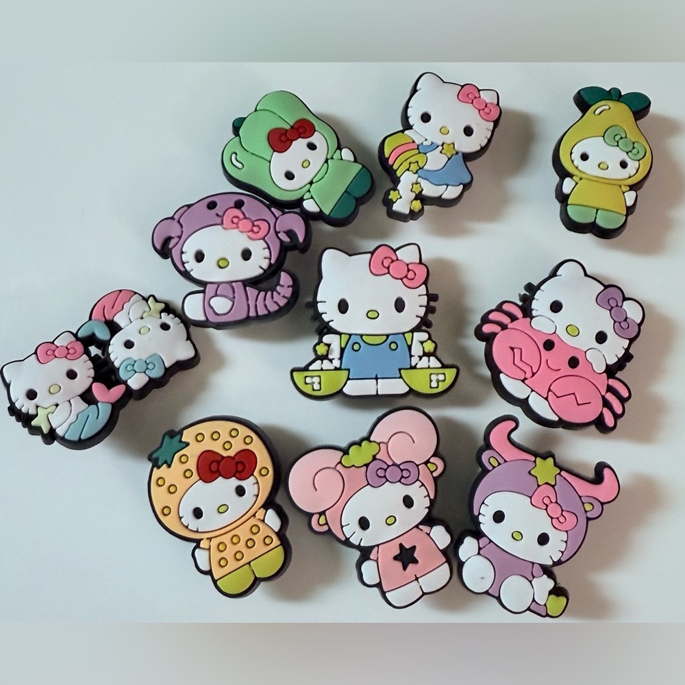 10 Hello Kitty Croc Charms Jibbit Shoe Charms Halloween Charms